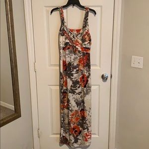 Floor-length semi-formal floral dress